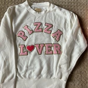 Super Cute Pizza Lover!  - puff detail never worn sweatshirt!